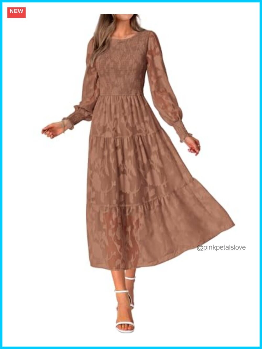 Women's Long Sleeve Floral Maxi Dress Boho Wedding Guest Casual